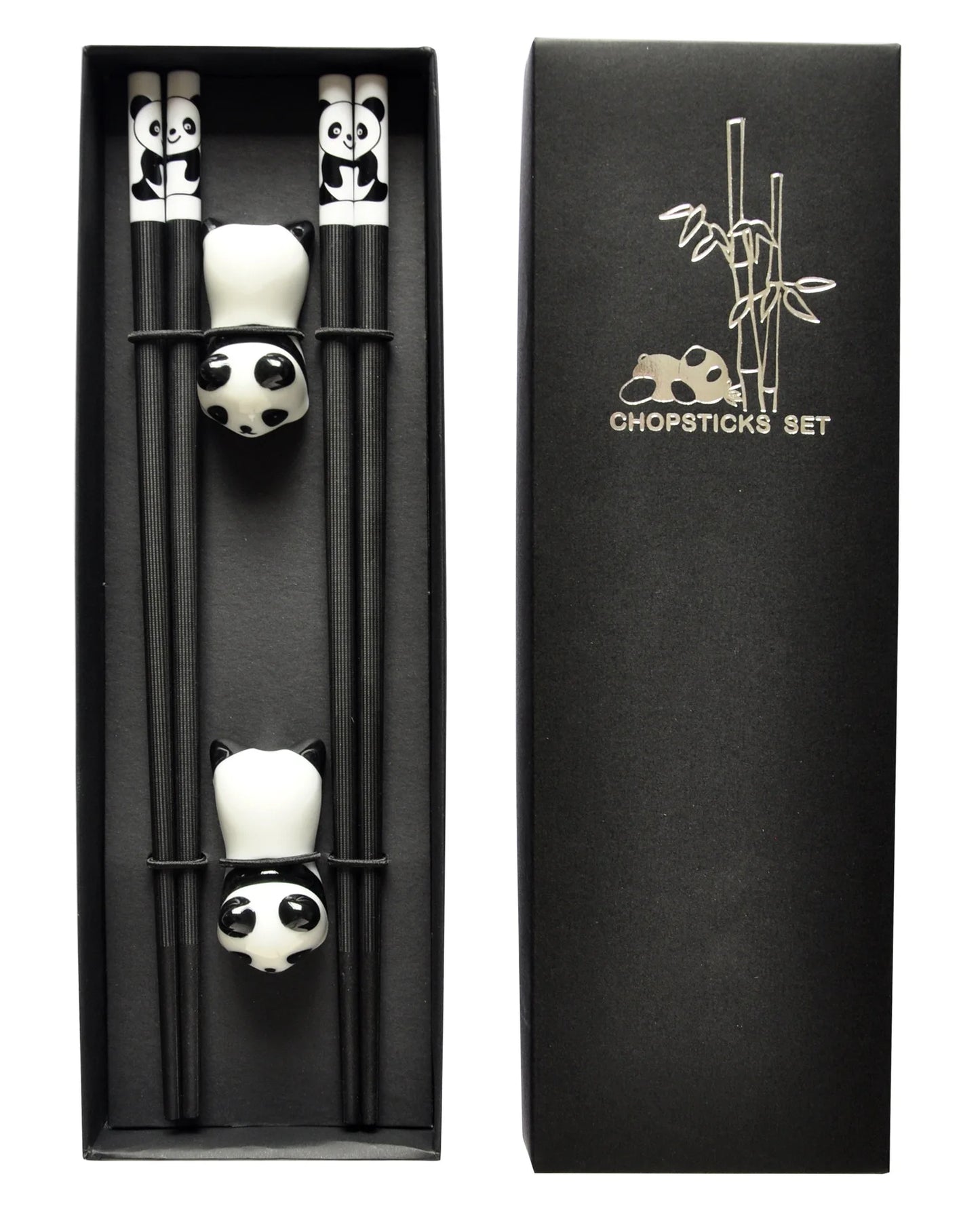 Bamboo chopsticks set, assorted designs – 2 pairs