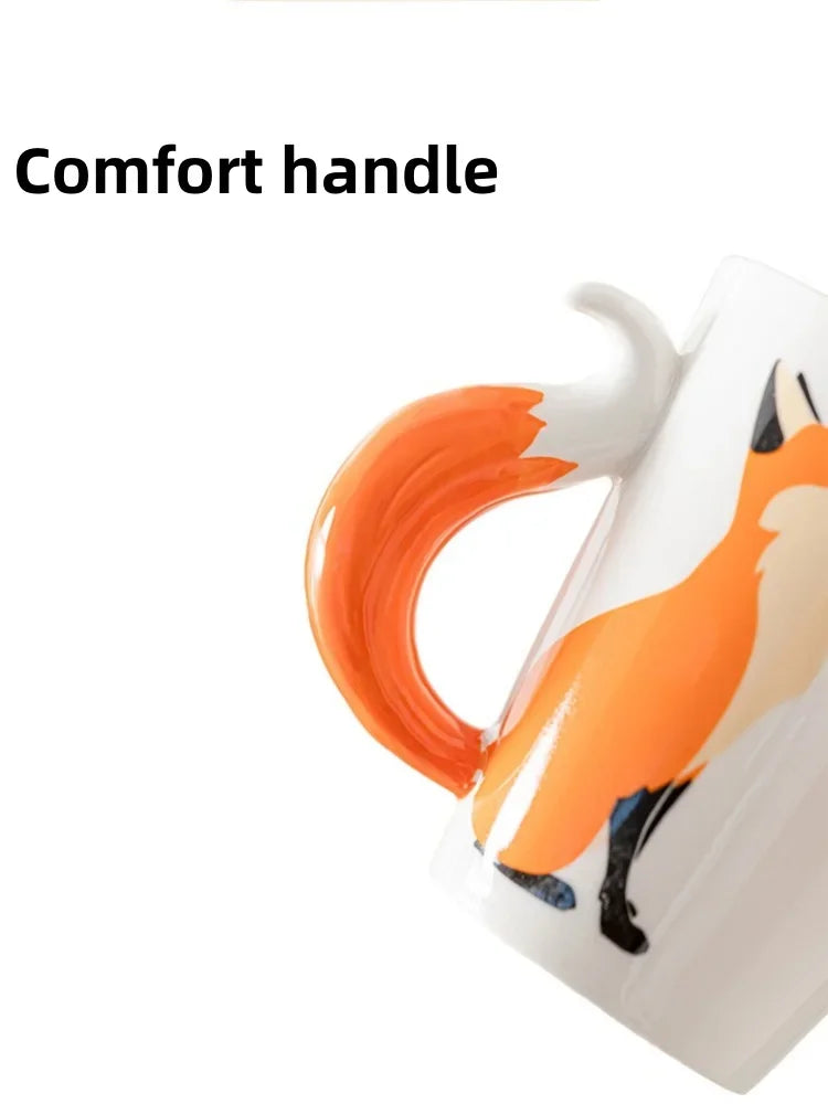3D Fox Ceramic Mug – 360 ml