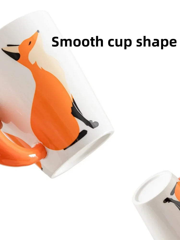 3D Fox Ceramic Mug – 360 ml
