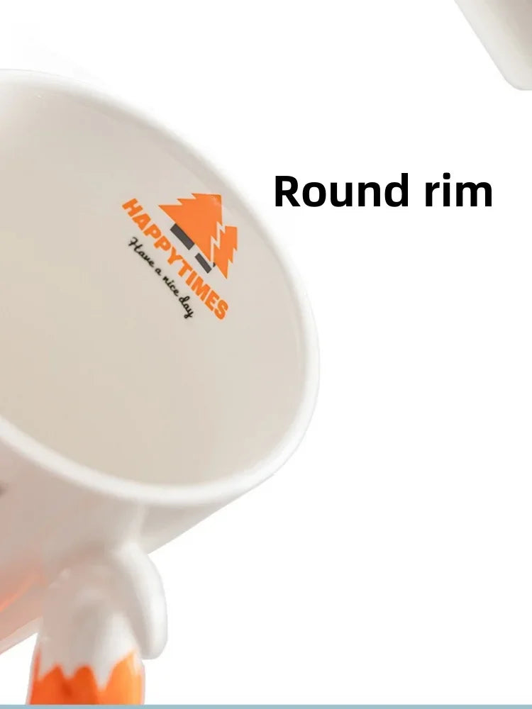 3D Fox Ceramic Mug – 360 ml